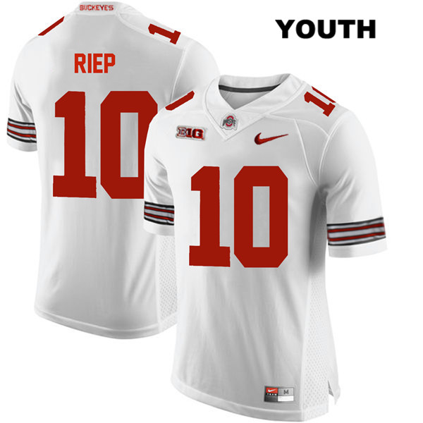 Ohio State Buckeyes Youth Amir Riep #10 White Authentic Nike College NCAA Stitched Football Jersey NI19B63UR